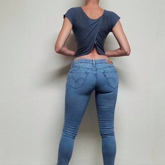 VINTAGE Say Anything Gray Graphic True Love Shines Cropped Split Back Tee - Picture 3 of 12